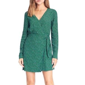 Sanctuary Green Leopard Wrap Dress